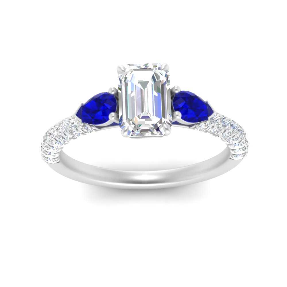 sapphire-pear-accented-3-row-emerald-cut-engagement-ring-in-white-gold-FD9982EMRGSABLANGLE3-NL-WG