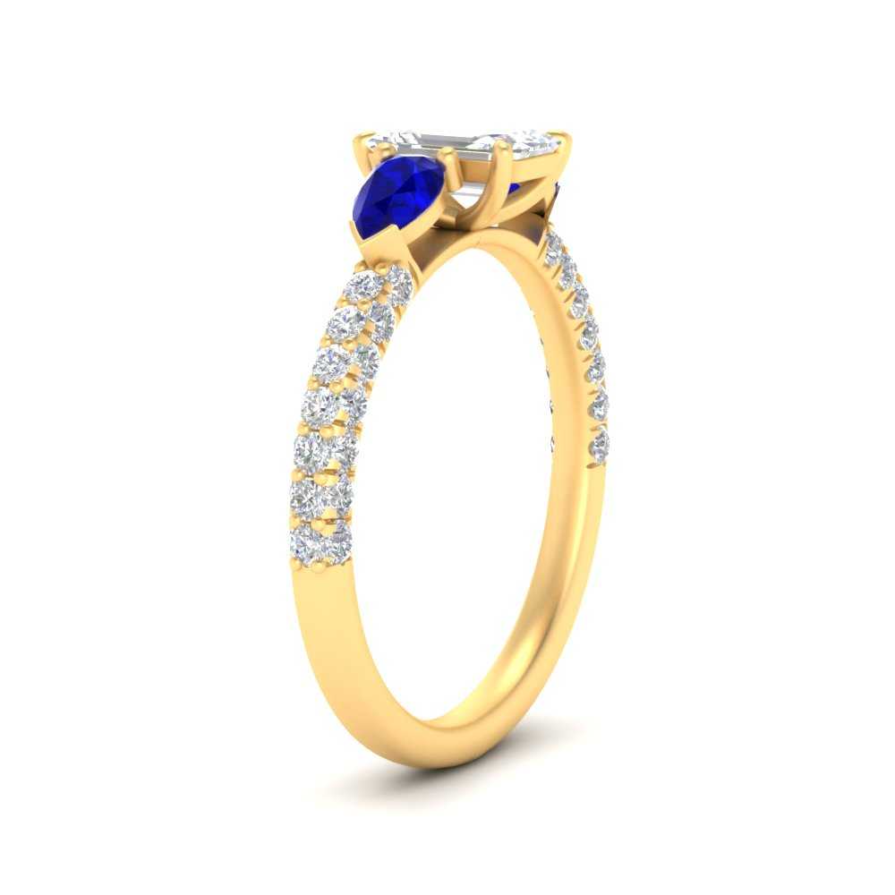 sapphire-pear-accented-3-row-emerald-cut-engagement-ring-in-yellow-gold-FD9982EMRGSABLANGLE3-NL-YG