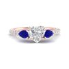Load image into Gallery viewer, sapphire-pear-accented-3-row-heart-shaped-engagement-ring-in-rose-gold-FD9982HTRGSABLANGLE3-NL-RG