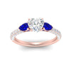 Load image into Gallery viewer, sapphire-pear-accented-3-row-heart-shaped-engagement-ring-in-rose-gold-FD9982HTRGSABLANGLE3-NL-RG