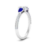 Load image into Gallery viewer, sapphire-pear-accented-3-row-heart-shaped-engagement-ring-in-white-gold-FD9982HTRGSABLANGLE3-NL-WG
