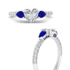 Load image into Gallery viewer, sapphire-pear-accented-3-row-heart-shaped-engagement-ring-in-white-gold-FD9982HTRGSABLANGLE3-NL-WG