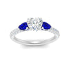 Load image into Gallery viewer, sapphire-pear-accented-3-row-heart-shaped-engagement-ring-in-white-gold-FD9982HTRGSABLANGLE3-NL-WG