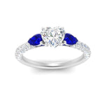 Load image into Gallery viewer, sapphire-pear-accented-3-row-heart-shaped-engagement-ring-in-white-gold-FD9982HTRGSABLANGLE3-NL-WG
