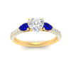Load image into Gallery viewer, sapphire-pear-accented-3-row-heart-shaped-engagement-ring-in-yellow-gold-FD9982HTRGSABLANGLE3-NL-YG