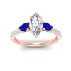Load image into Gallery viewer, sapphire-pear-accented-3-row-marquise-cut-engagement-ring-in-rose-gold-FD9982MQRGSABLANGLE3-NL-RG
