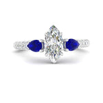 Load image into Gallery viewer, sapphire-pear-accented-3-row-marquise-cut-engagement-ring-in-white-gold-FD9982MQRGSABLANGLE3-NL-WG
