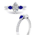 Load image into Gallery viewer, sapphire-pear-accented-3-row-marquise-cut-engagement-ring-in-white-gold-FD9982MQRGSABLANGLE3-NL-WG
