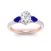 Load image into Gallery viewer, sapphire-pear-accented-3-row-oval-shaped-engagement-ring-in-rose-gold-FD9982OVRGSABLANGLE3-NL-RG