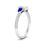 Load image into Gallery viewer, sapphire-pear-accented-3-row-oval-shaped-engagement-ring-in-white-gold-FD9982OVRGSABLANGLE3-NL-WG
