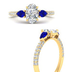 Load image into Gallery viewer, sapphire-pear-accented-3-row-oval-shaped-engagement-ring-in-yellow-gold-FD9982OVRGSABLANGLE3-NL-YG
