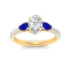 Load image into Gallery viewer, sapphire-pear-accented-3-row-oval-shaped-engagement-ring-in-yellow-gold-FD9982OVRGSABLANGLE3-NL-YG