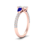 Load image into Gallery viewer, sapphire-pear-accented-3-row-pear-shaped-engagement-ring-in-rose-gold-FD9982PERGSABLANGLE3-NL-RG
