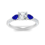Load image into Gallery viewer, sapphire-pear-accented-3-row-princess-cut-engagement-ring-in-white-gold-FD9982PRRGSABLANGLE3-NL-WG
