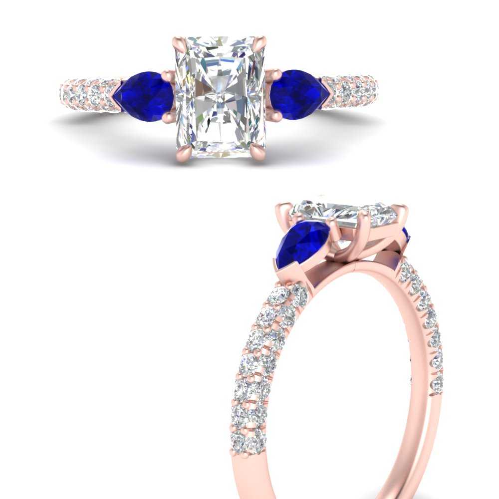 sapphire-pear-accented-3-row-radiant-cut-engagement-ring-in-rose-gold-FD9982RARGSABLANGLE3-NL-RG