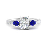 Load image into Gallery viewer, sapphire-pear-accented-3-row-radiant-cut-engagement-ring-in-white-gold-FD9982RARGSABLANGLE3-NL-WG
