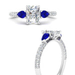 Load image into Gallery viewer, sapphire-pear-accented-3-row-radiant-cut-engagement-ring-in-white-gold-FD9982RARGSABLANGLE3-NL-WG
