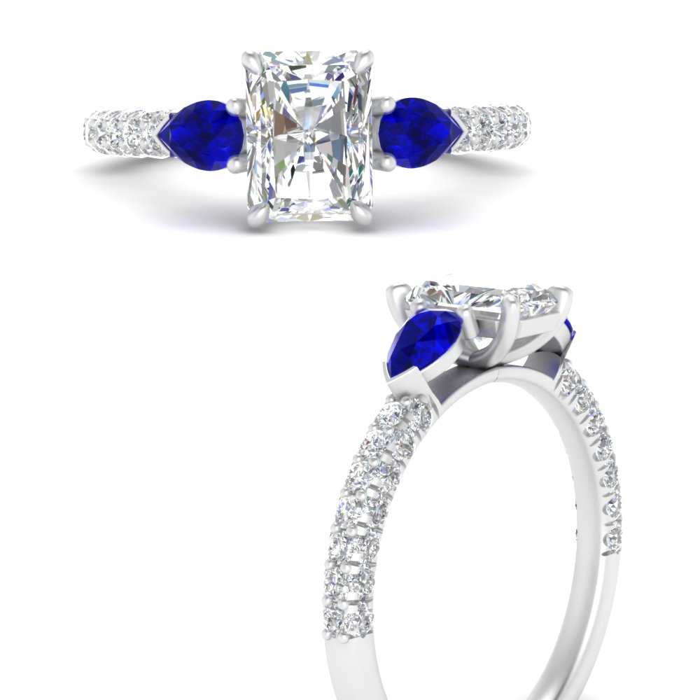 sapphire-pear-accented-3-row-radiant-cut-engagement-ring-in-white-gold-FD9982RARGSABLANGLE3-NL-WG
