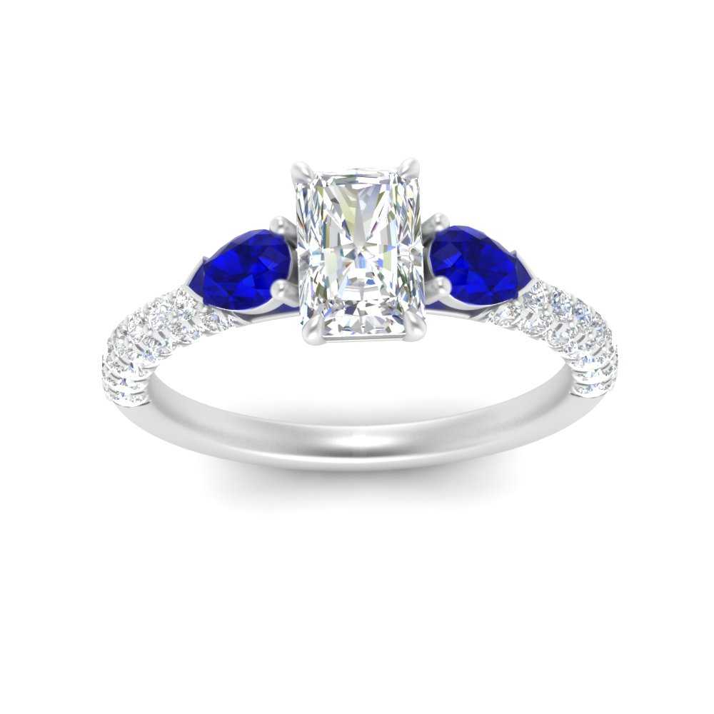 sapphire-pear-accented-3-row-radiant-cut-engagement-ring-in-white-gold-FD9982RARGSABLANGLE3-NL-WG