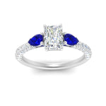 Load image into Gallery viewer, sapphire-pear-accented-3-row-radiant-cut-engagement-ring-in-white-gold-FD9982RARGSABLANGLE3-NL-WG
