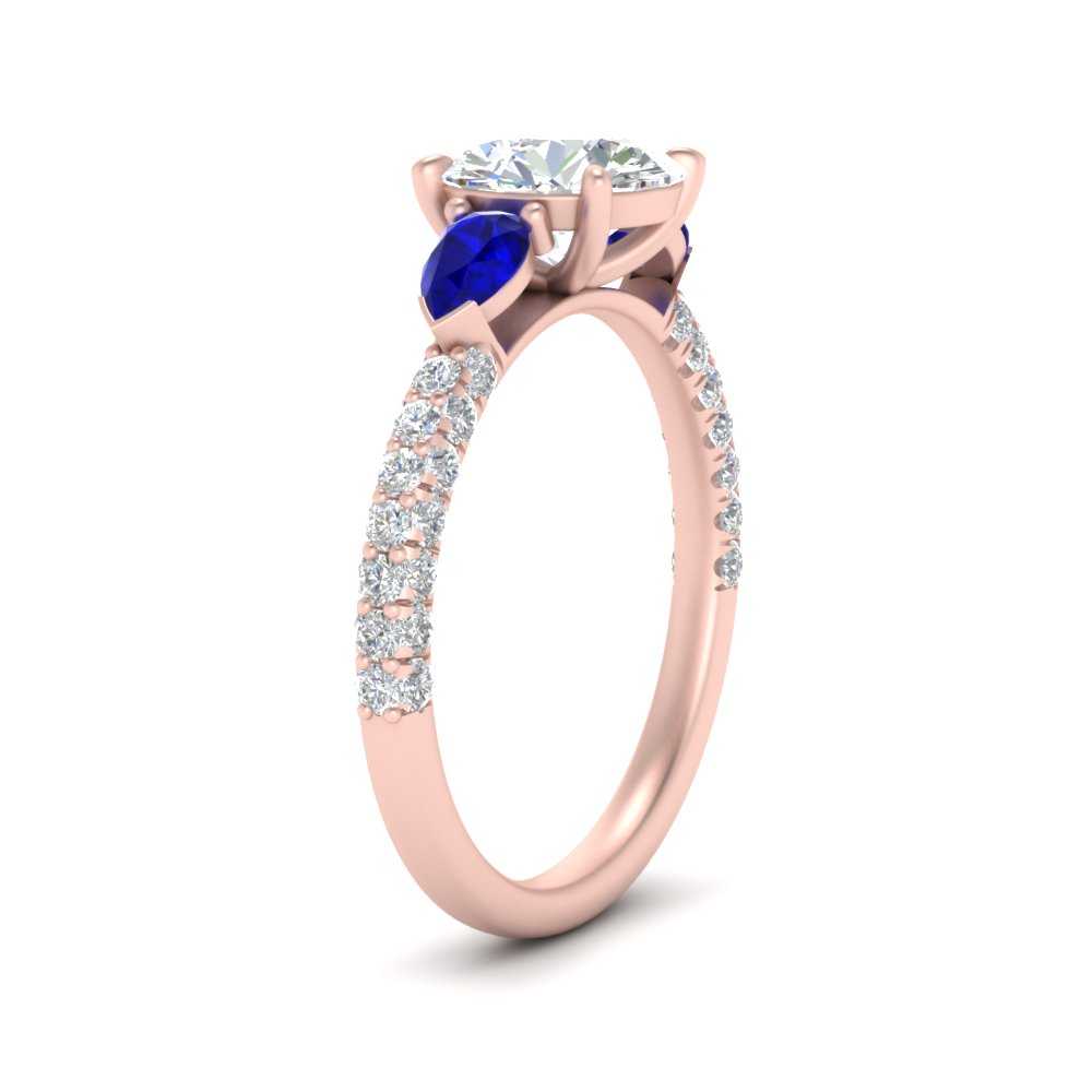 sapphire-pear-accented-3-row-round-cut-engagement-ring-in-rose-gold-FD9982RORGSABLANGLE3-NL-RG