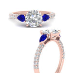 Load image into Gallery viewer, sapphire-pear-accented-3-row-round-cut-engagement-ring-in-rose-gold-FD9982RORGSABLANGLE3-NL-RG
