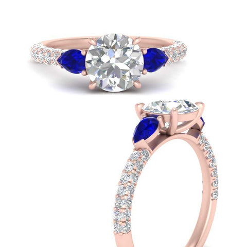 sapphire-pear-accented-3-row-round-cut-engagement-ring-in-rose-gold-FD9982RORGSABLANGLE3-NL-RG