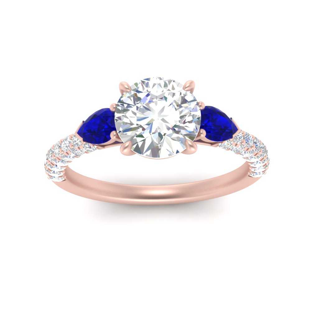 sapphire-pear-accented-3-row-round-cut-engagement-ring-in-rose-gold-FD9982RORGSABLANGLE3-NL-RG