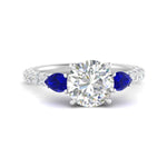 Load image into Gallery viewer, sapphire-pear-accented-3-row-round-cut-engagement-ring-in-white-gold-FD9982RORGSABLANGLE3-NL-WG
