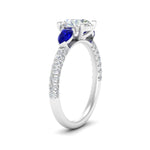 Load image into Gallery viewer, sapphire-pear-accented-3-row-round-cut-engagement-ring-in-white-gold-FD9982RORGSABLANGLE3-NL-WG
