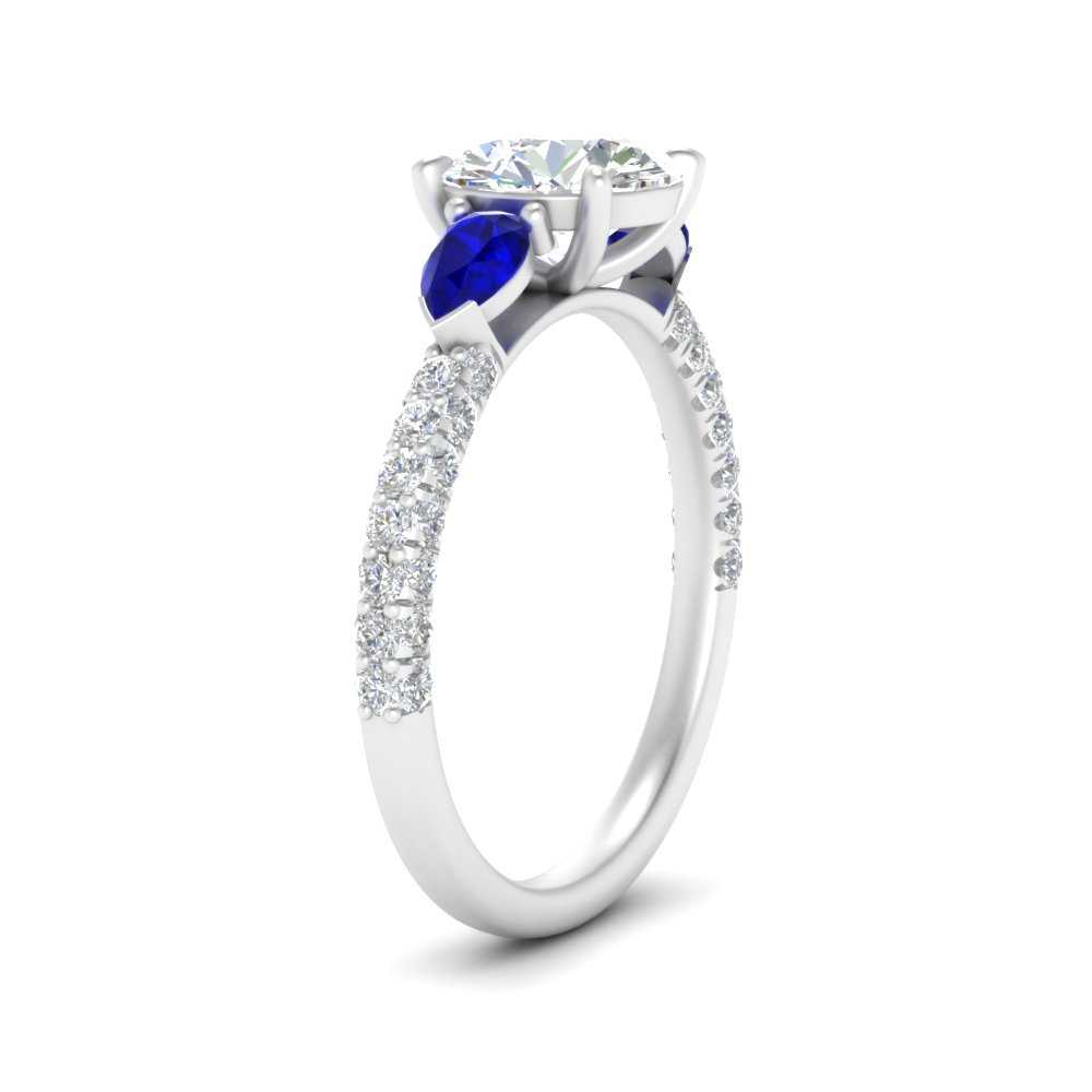sapphire-pear-accented-3-row-round-cut-engagement-ring-in-white-gold-FD9982RORGSABLANGLE3-NL-WG
