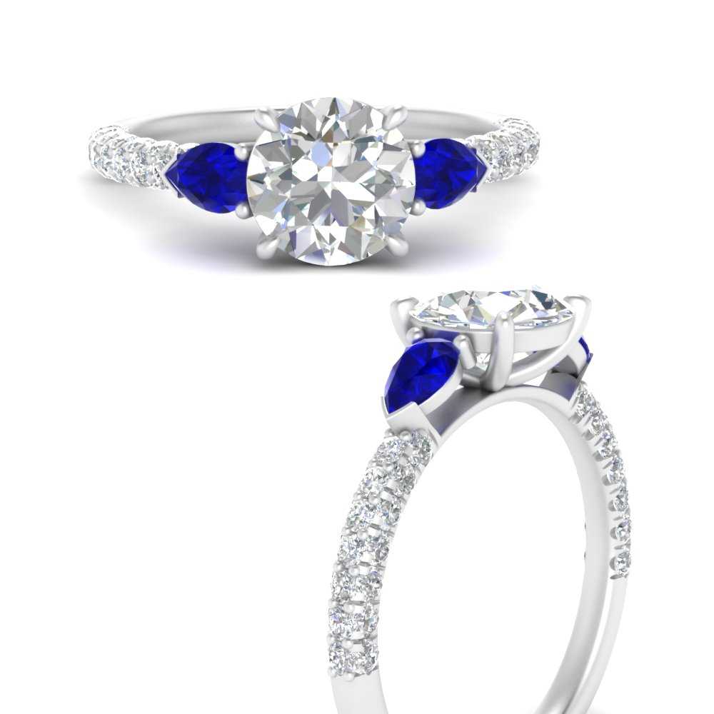 sapphire-pear-accented-3-row-round-cut-engagement-ring-in-white-gold-FD9982RORGSABLANGLE3-NL-WG