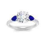 Load image into Gallery viewer, sapphire-pear-accented-3-row-round-cut-engagement-ring-in-white-gold-FD9982RORGSABLANGLE3-NL-WG

