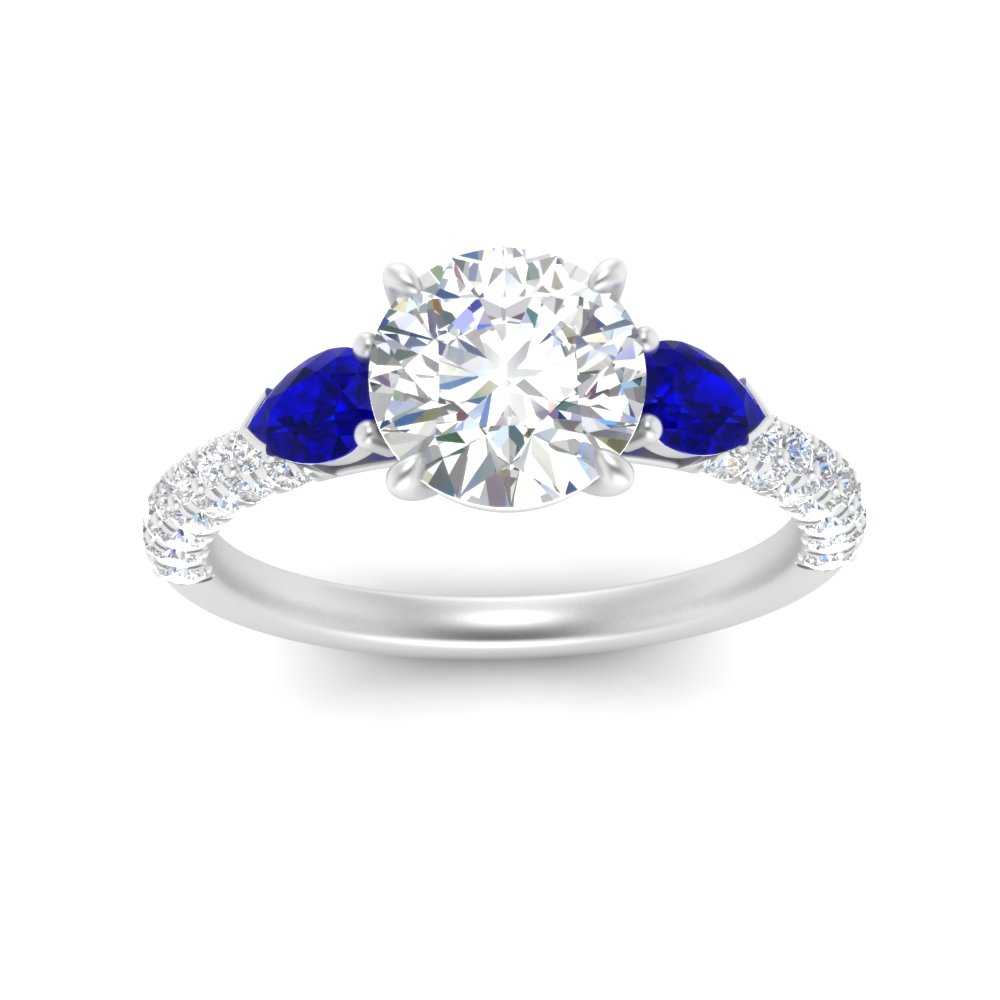 sapphire-pear-accented-3-row-round-cut-engagement-ring-in-white-gold-FD9982RORGSABLANGLE3-NL-WG