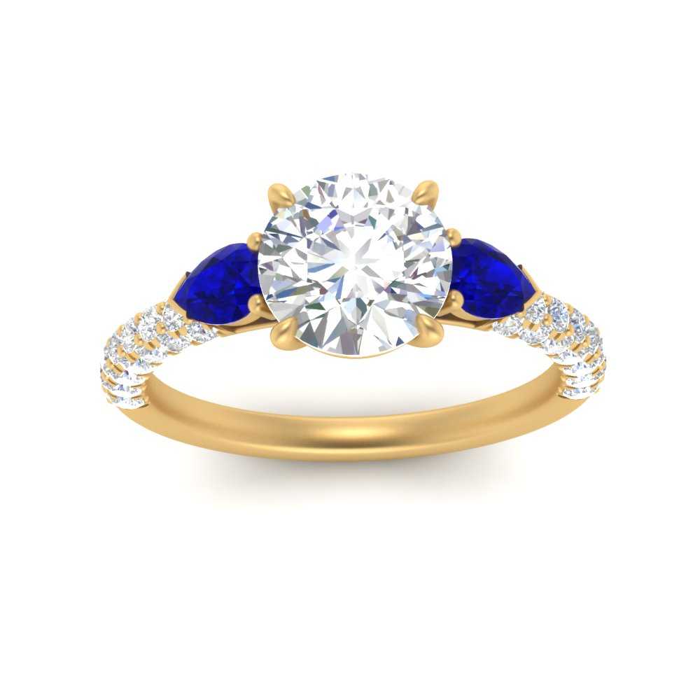 sapphire-pear-accented-3-row-round-cut-engagement-ring-in-yellow-gold-FD9982RORGSABLANGLE3-NL-YG