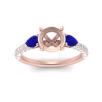 Load image into Gallery viewer, sapphire-pear-accented-3-row-semi-mount-engagement-ring-in-rose-gold-FD9982SMRGSABLANGLE3-NL-RG

