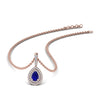 Load image into Gallery viewer, sapphire-pear-shaped-double-halo-diamond-pendant-in-FDPD86826PE(6.0X4.0MM)GSABL-NL-RG-GS