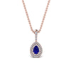 Load image into Gallery viewer, sapphire-pear-shaped-double-halo-diamond-pendant-in-FDPD86826PE(6.0X4.0MM)GSABL-NL-RG-GS