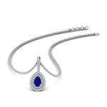 Load image into Gallery viewer, sapphire-pear-shaped-double-halo-diamond-pendant-in-FDPD86826PE(6.0X4.0MM)GSABL-NL-WG-GS
