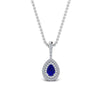 Load image into Gallery viewer, sapphire-pear-shaped-double-halo-diamond-pendant-in-FDPD86826PE(6.0X4.0MM)GSABL-NL-WG-GS