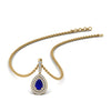 Load image into Gallery viewer, sapphire-pear-shaped-double-halo-diamond-pendant-in-FDPD86826PE(6.0X4.0MM)GSABL-NL-YG-GS