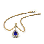 Load image into Gallery viewer, sapphire-pear-shaped-double-halo-diamond-pendant-in-FDPD86826PE(6.0X4.0MM)GSABL-NL-YG-GS
