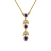 Load image into Gallery viewer, sapphire-petal-diamond-drop-necklace-in-FDPD8598GSABLANGLE2-NL-YG