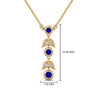 Load image into Gallery viewer, sapphire-petal-diamond-drop-necklace-in-FDPD8598GSABLANGLE2-NL-YG