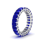 Load image into Gallery viewer, Diamond Ring 6 Carat Eternity Emerald Cut Band
