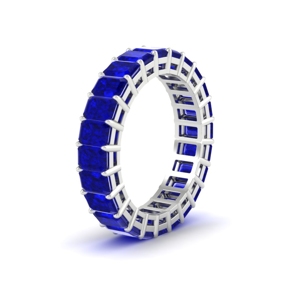 Diamond Ring 6 Carat Eternity Emerald Cut Band