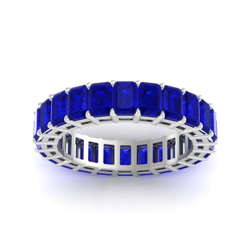 Diamond Ring 6 Carat Eternity Emerald Cut Band