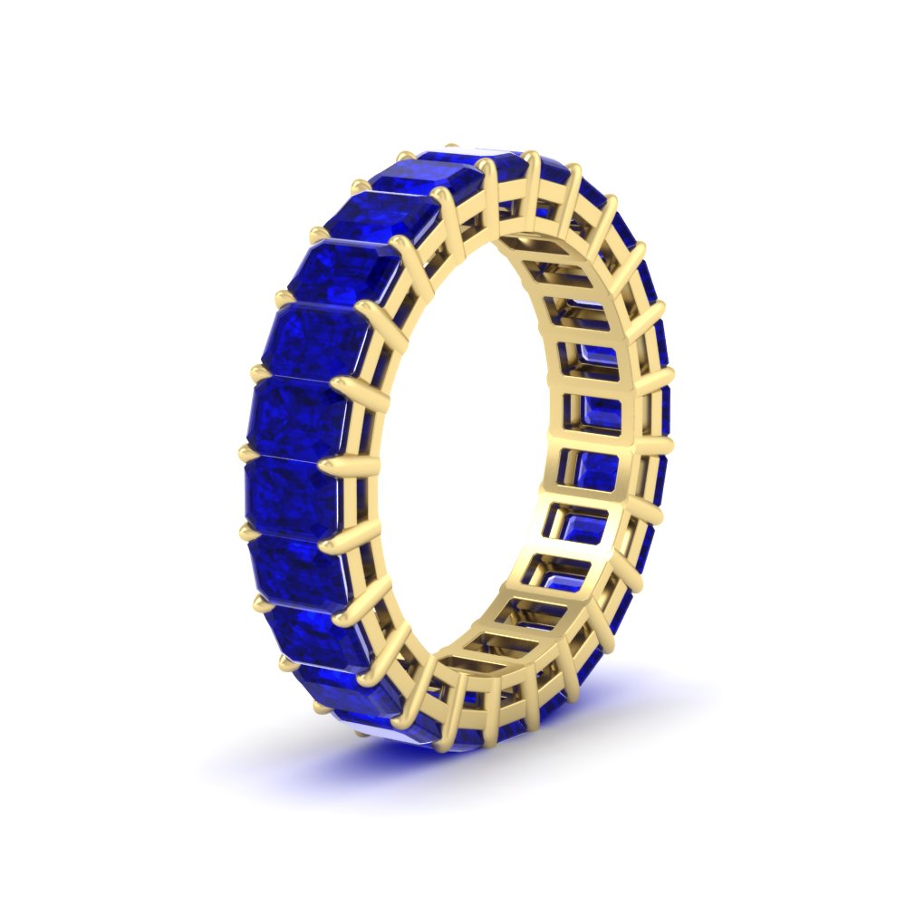 Diamond Ring 6 Carat Eternity Emerald Cut Band