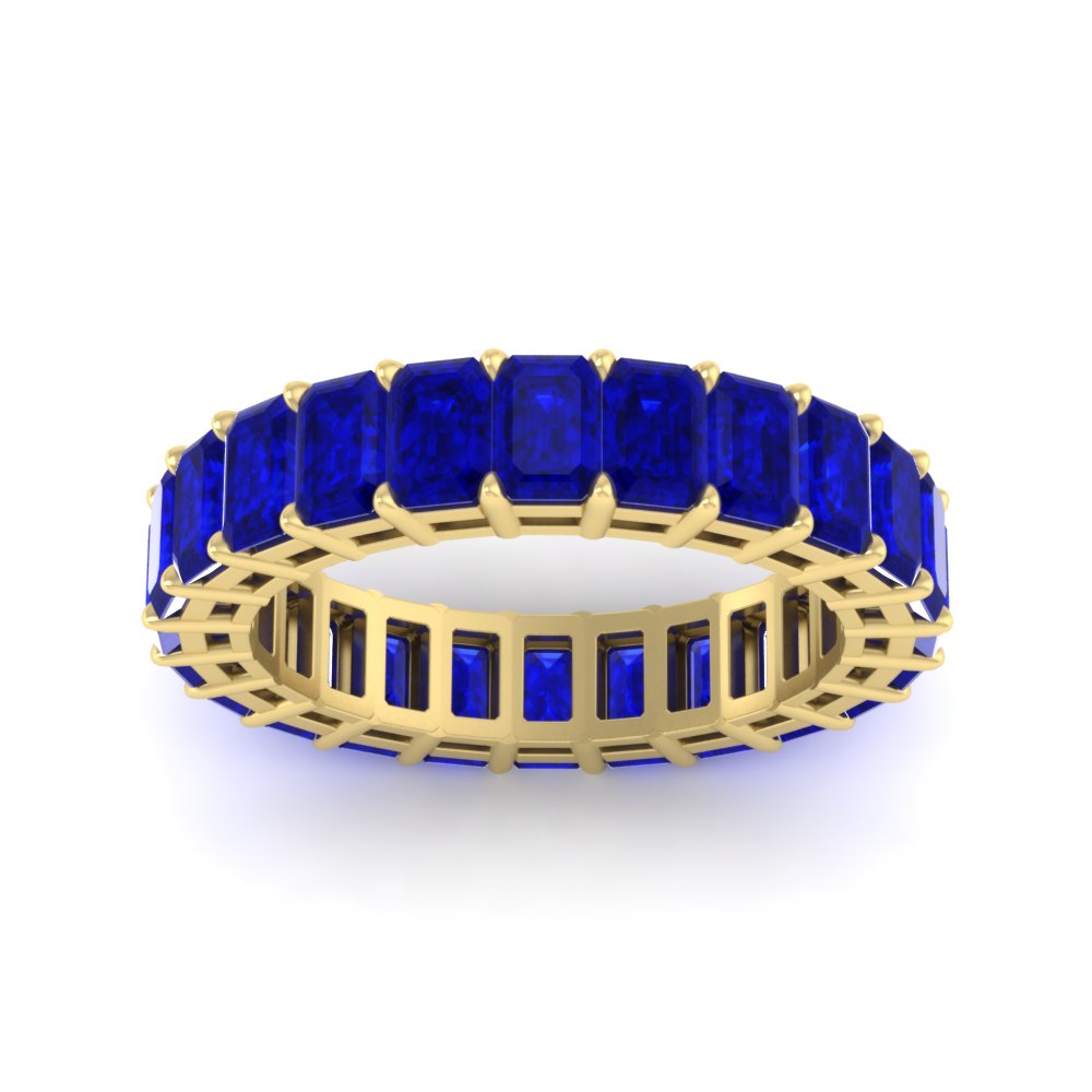 Diamond Ring 6 Carat Eternity Emerald Cut Band