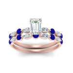 Load image into Gallery viewer, sapphire-round-and-marquise-emerald-cut-bridal-wedding-rings-in-rose-gold-FD9398EM1GSABLANGLE5-NL-RG.jpg?v=1756378473
